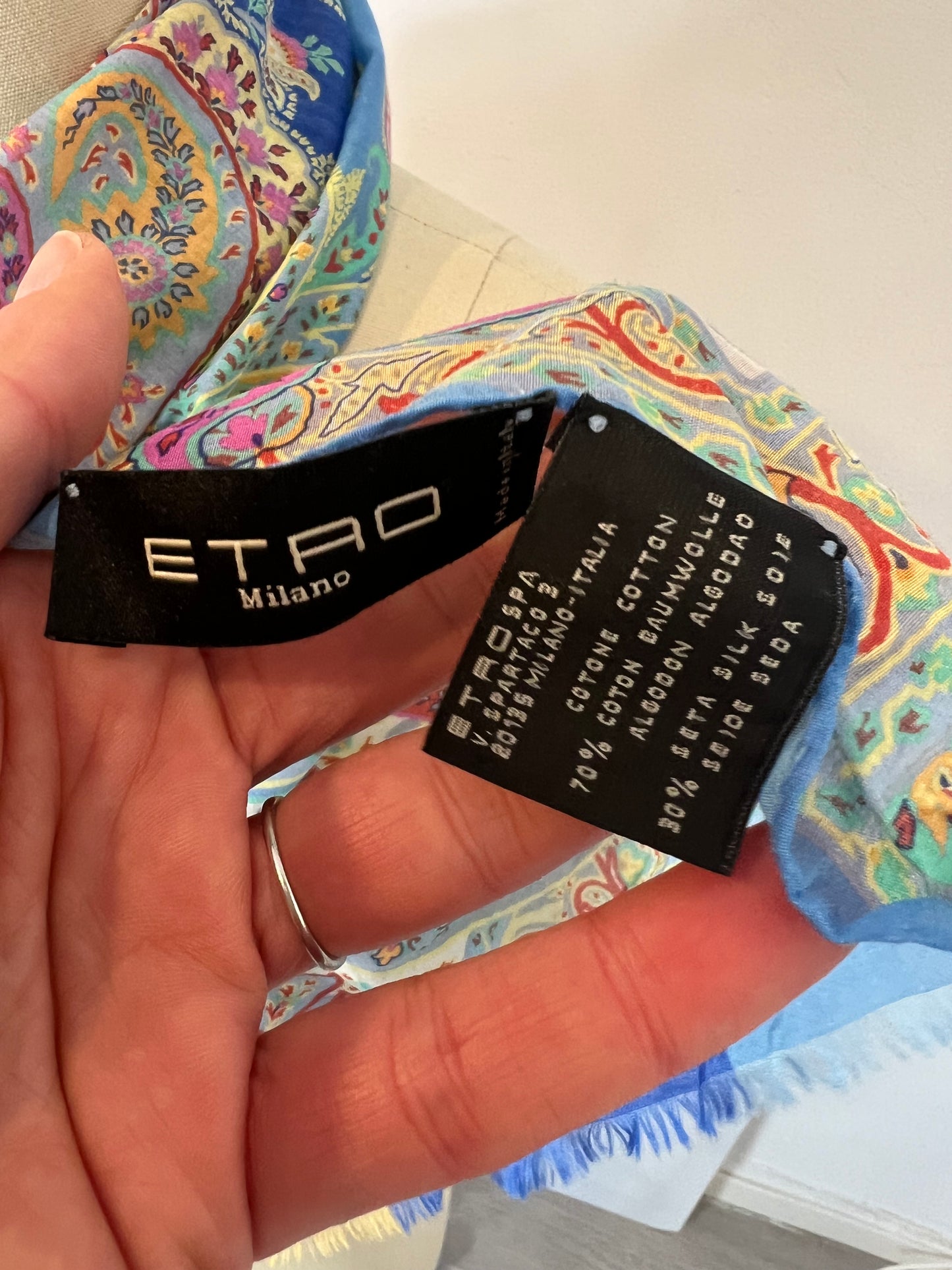 ETRO. Pañuelo estampado seda y algodón