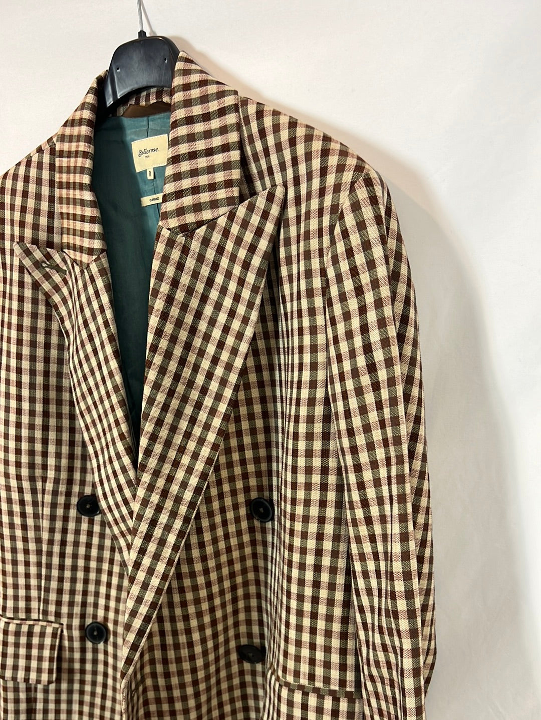BELLEROSE. Blazer de cuadros oversized T.0(xs)