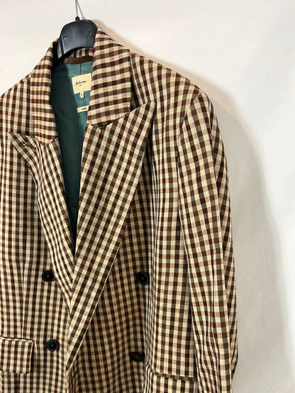 BELLEROSE. Blazer de cuadros oversized T.0(xs)
