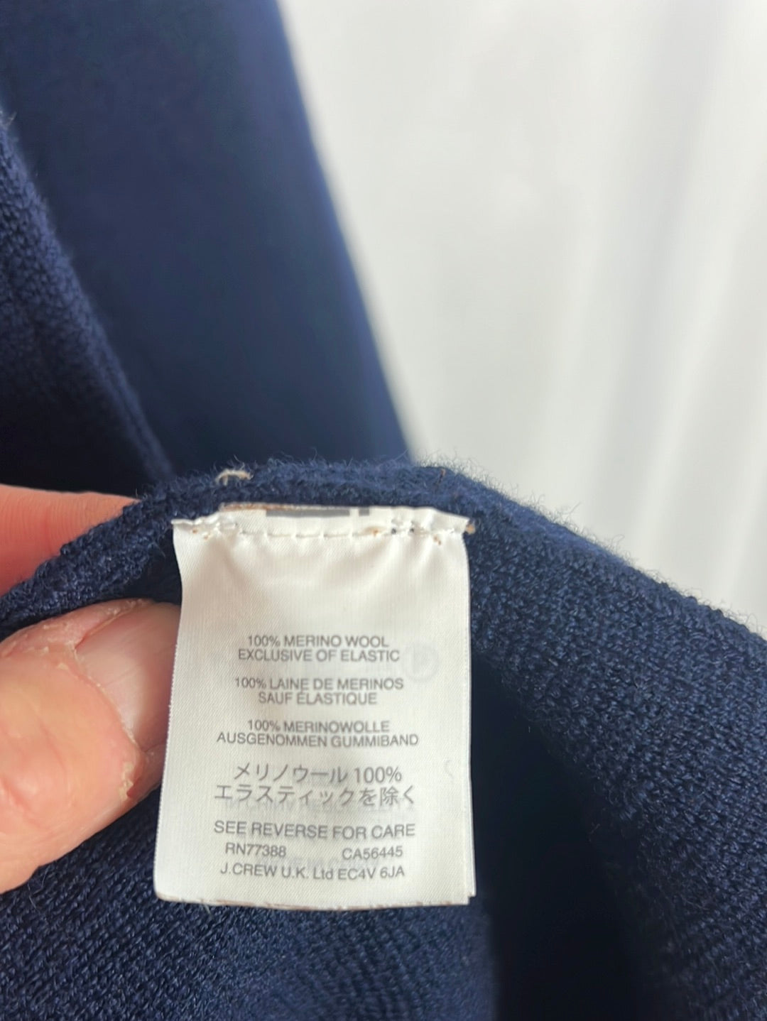 J. CREW. Blue wool blazer style cardigan. T XXS