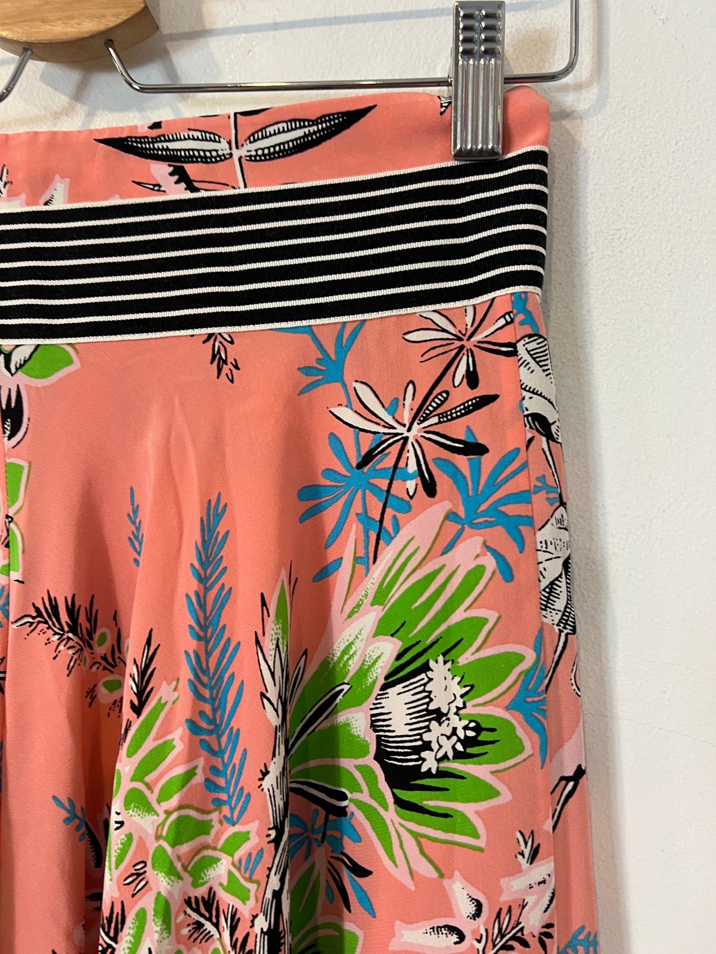 DIANE VON FURSTENBERG. Falda larga estampada seda