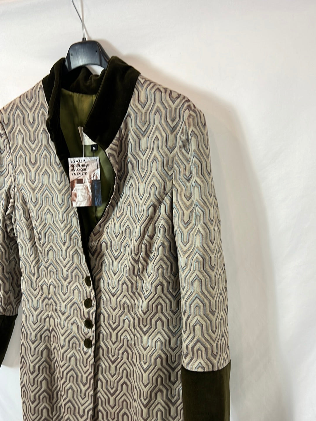 VELVART. Abrigo estampado textura