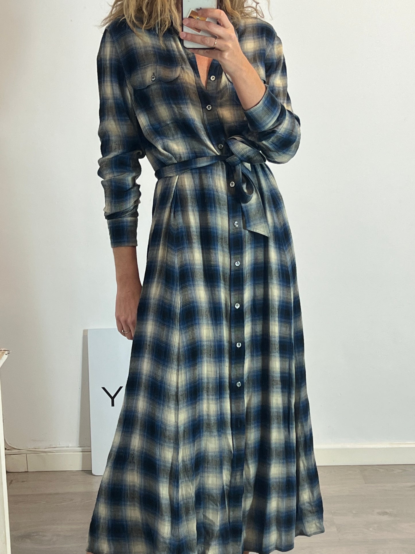 POLO RALPH LAUREN. Long checked shirt dress with wool Tm (Tara) – Hibuy market POLO RALPH LAUREN. Long checked shirt dress with wool Tm (Tara) – Hibuy market