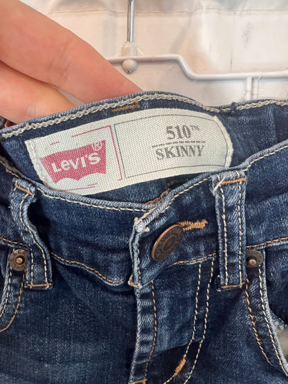 LEVI'S. Dark stretch skinny denim. Size 8 years