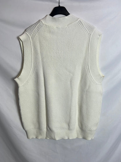 ZARA . Jersey sin mangas color crudo . T M