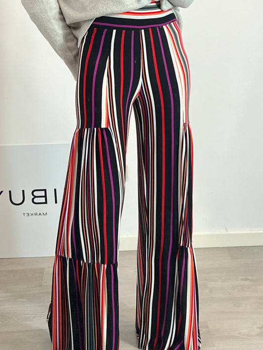 SIEMPREHAYALGO. Pantalones fluidos rayas. T M