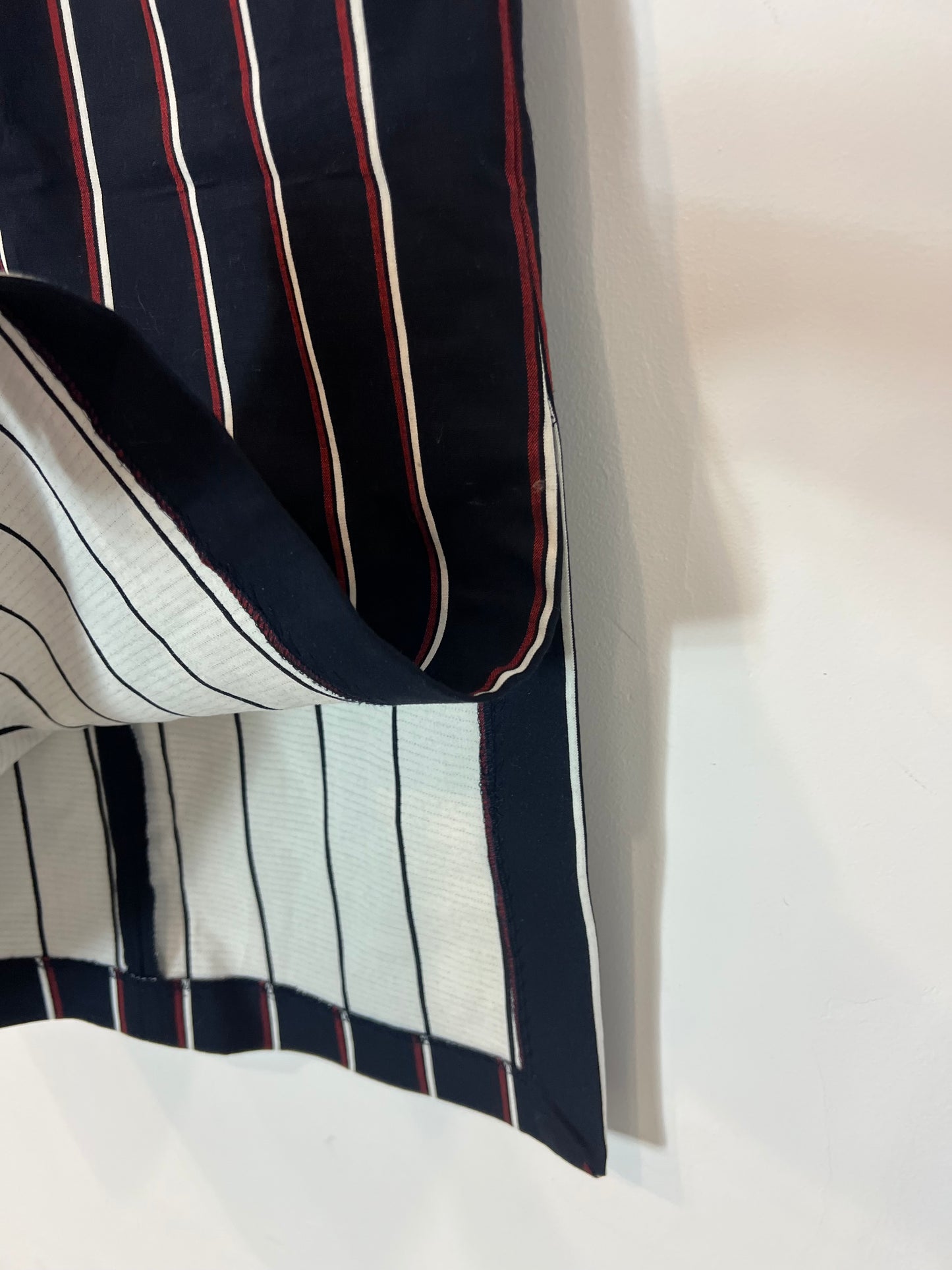 ZARA. Blue striped midi skirt. XS