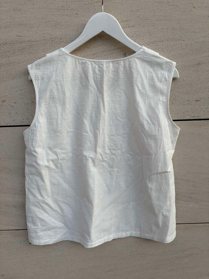 Top algodón detalle cuello