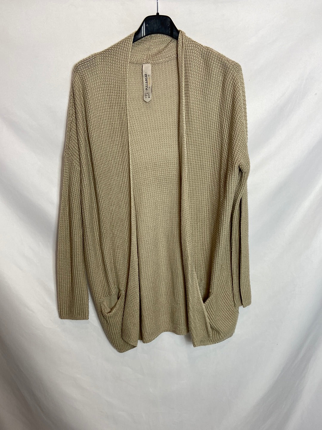 PULL&amp;BEAR. Beige crochet jacket TS