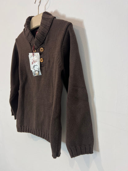 NECK&amp;NECK. Brown sweater with neck detail. Size 4-5 years.