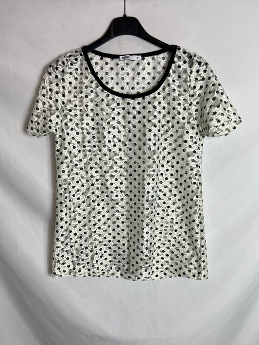 LEFTIES. Printed mesh top. TS