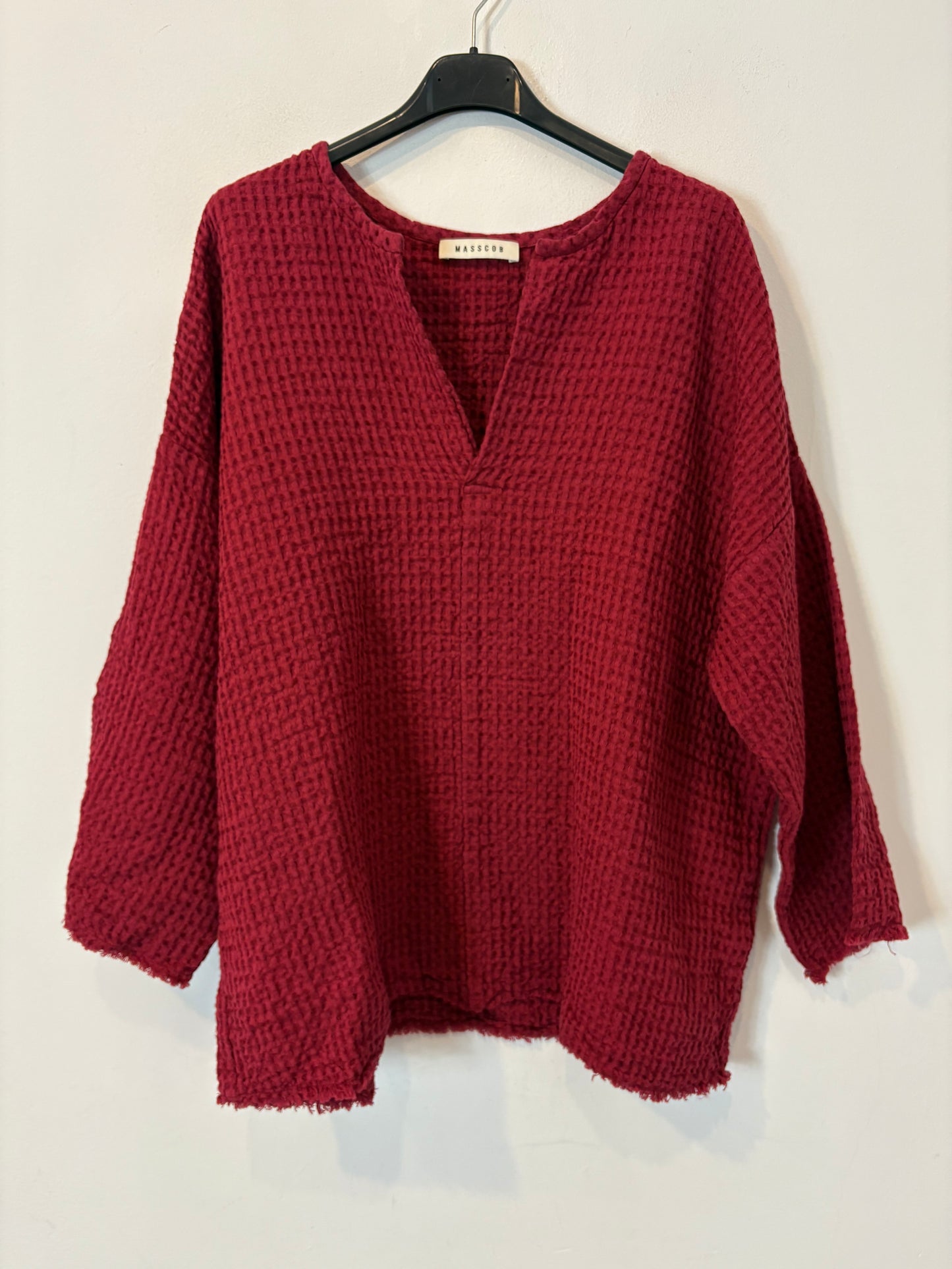 MASSCOB. Top rosa textura