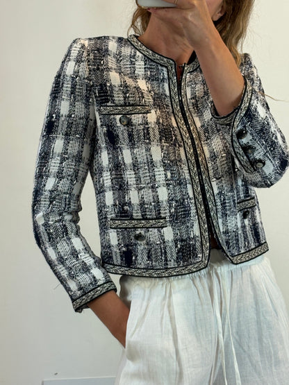 MIRTO. Chaqueta tweed azules