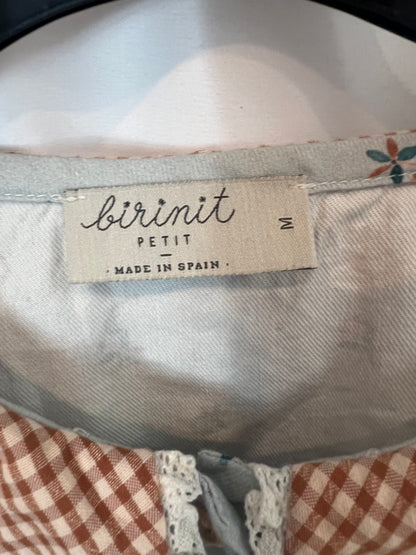 BIRINIT. Blue printed blouse with baby collar Tm