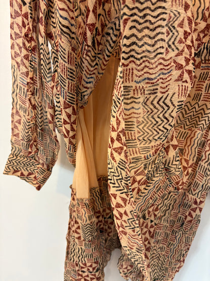 BA&SH. Vestido gasa estampado asimétrico