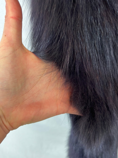 MAX&amp;MOI. Blue/purple fox vest, size 36