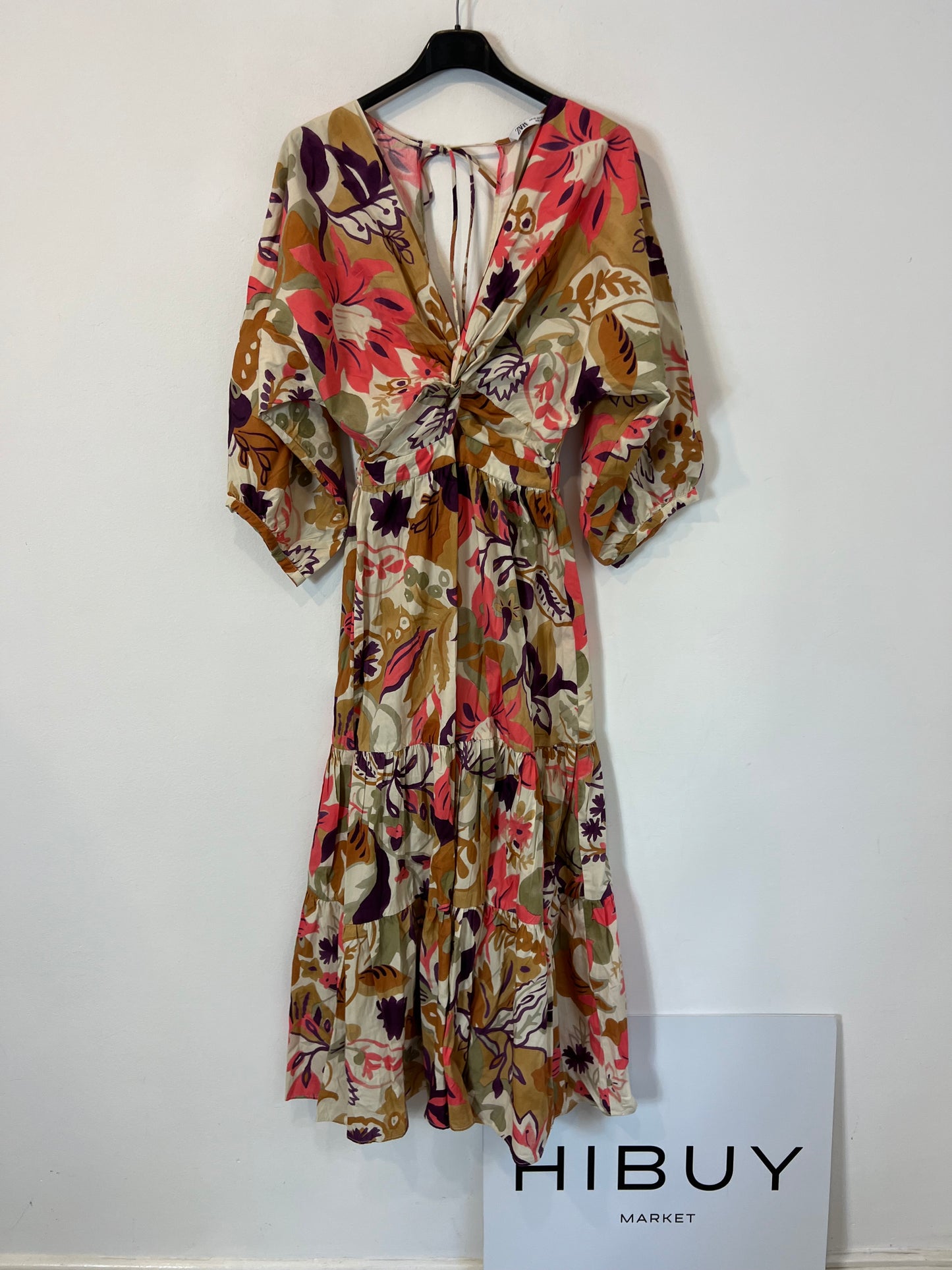 ZARA. Long floral dress T.xs