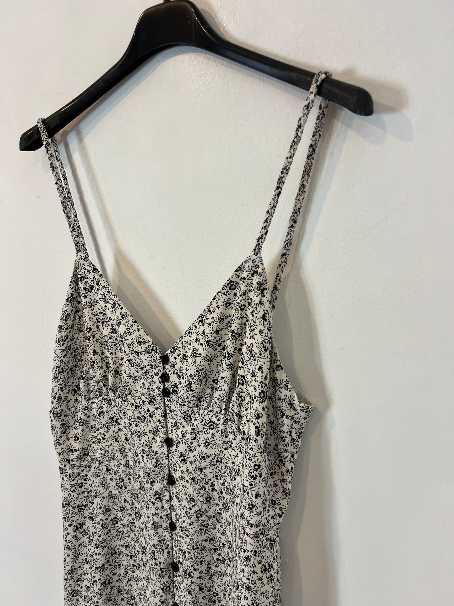 ZARA. VestidAo largo fluido flores mini. T S