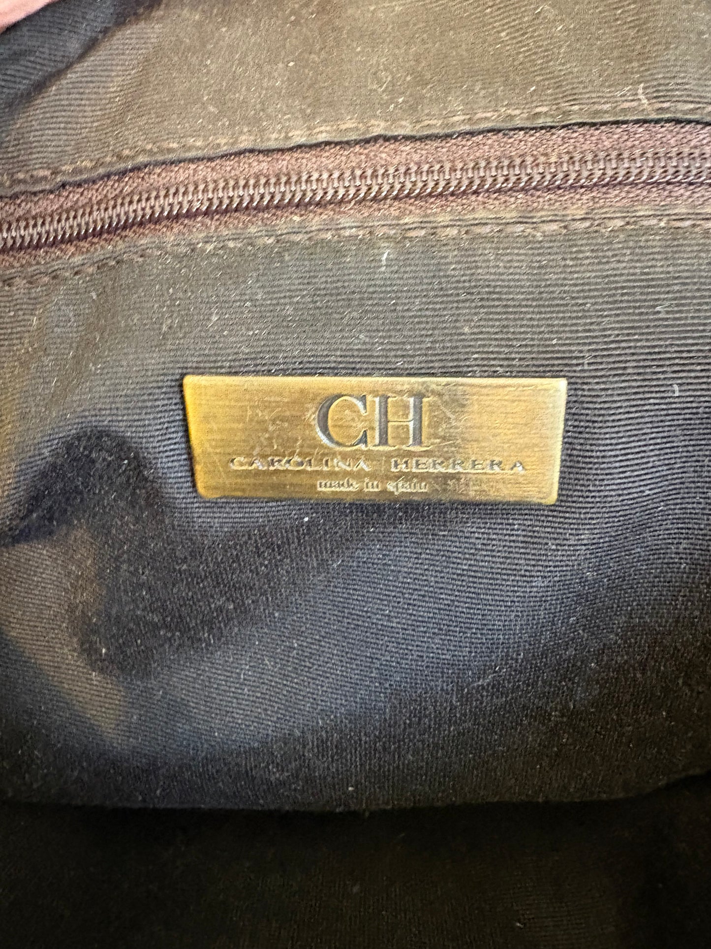 CAROLINA HERRERA. Bolso  asa larga con piel