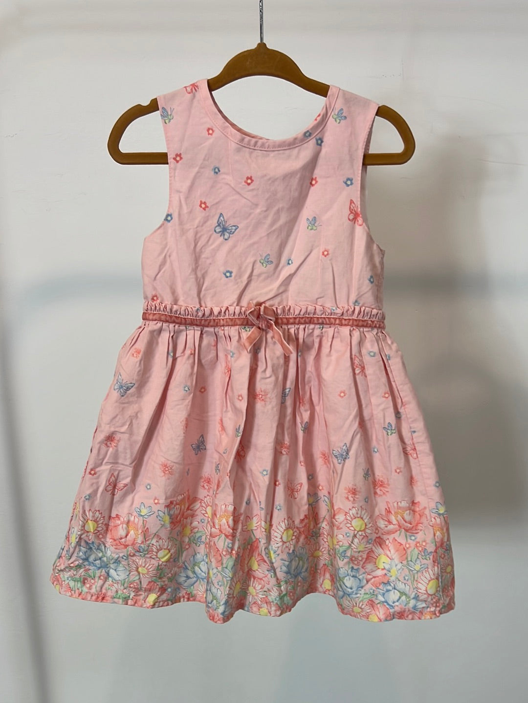 YOUNG DIMENSION. Vestido rosa estampado. T 12-18 meses