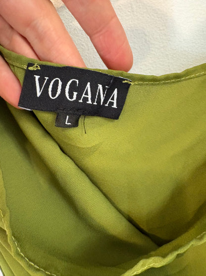 VOGANA. Vestido largo fluido asimétrico