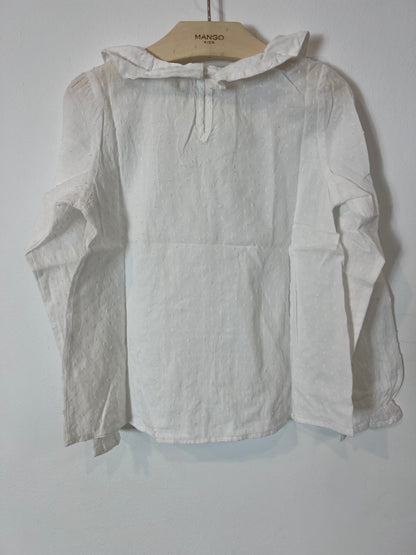 UNIT. White plumeti blouse. Size 6/7 years