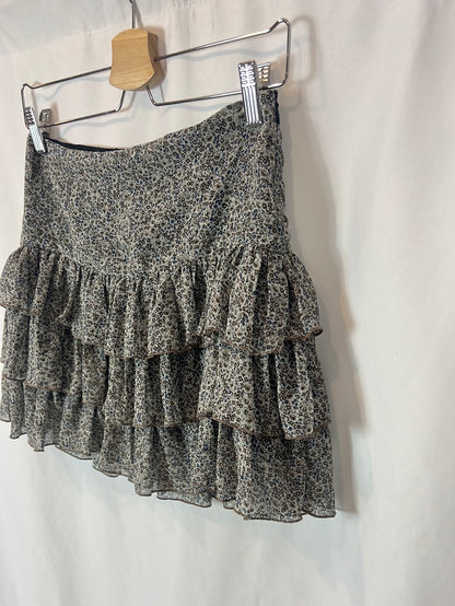 ZARA. Falda corta volantes T.s