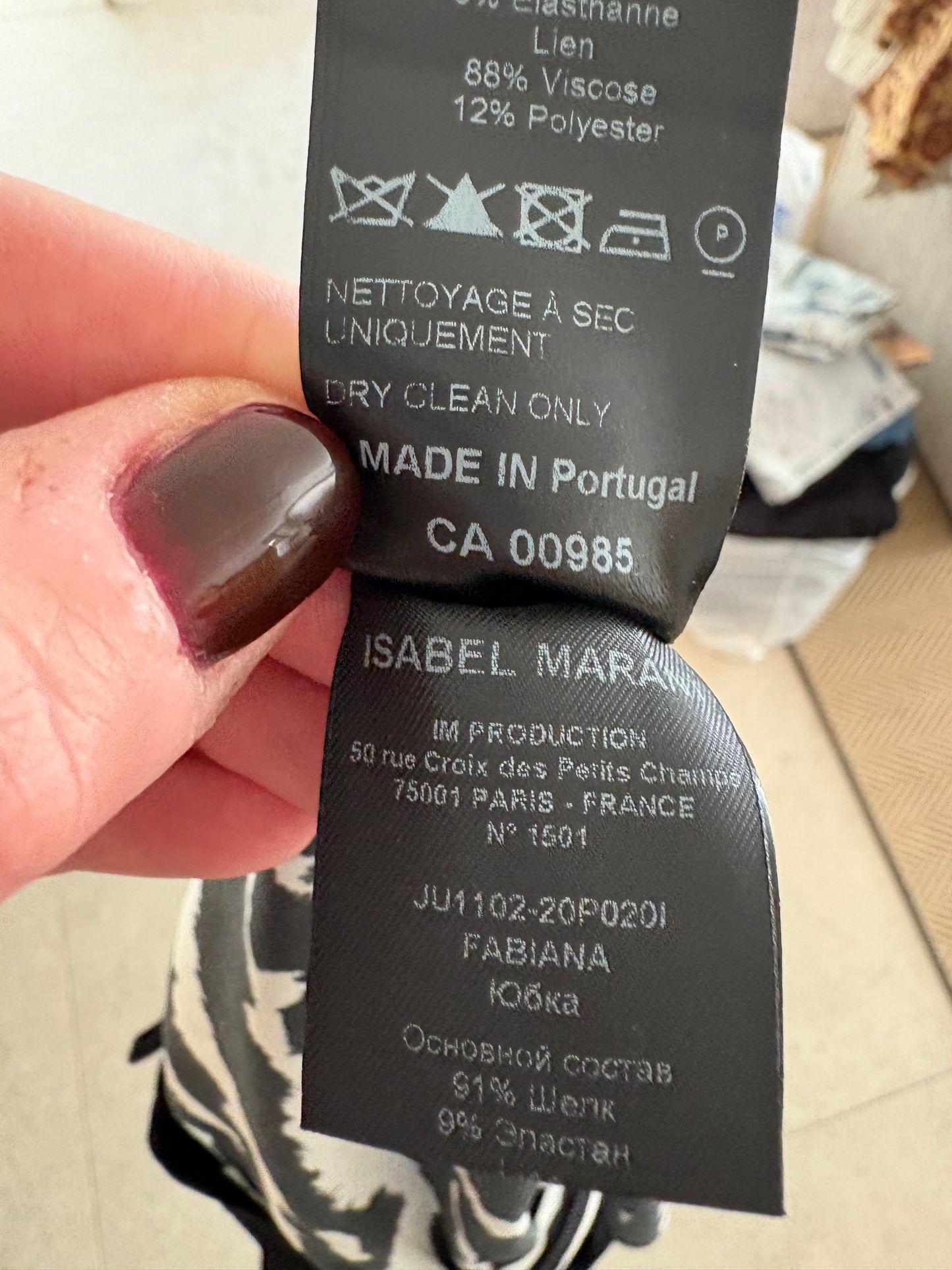 ISABEL MARANT. Animal print silk skirt, size 36