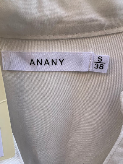 ANANY. Blusa blanca bordados. T S/M