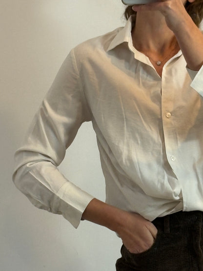 MASSIMO DUTTI. Camisa beige nudo