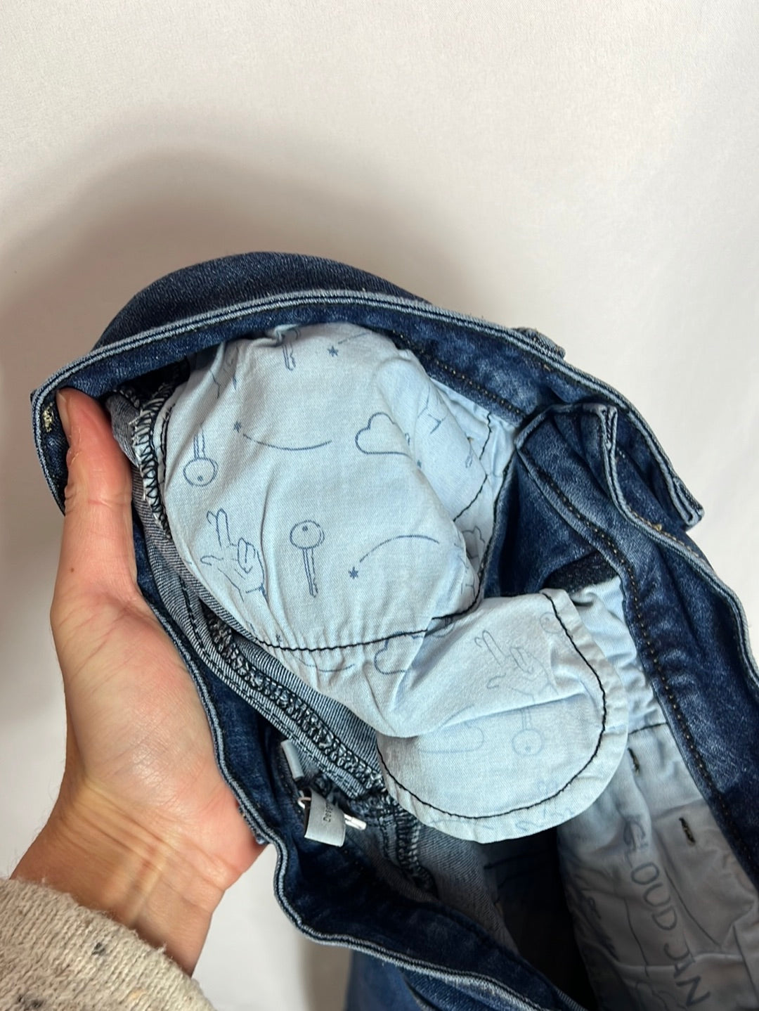 SOUCY. Stretch wide-leg denim. Size 36