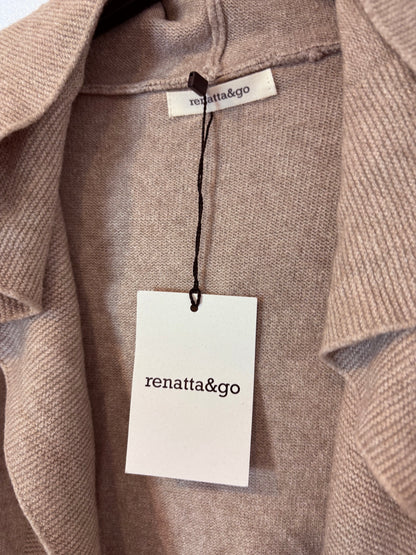 RENATTA&GO. Chaleco punto beige capucha