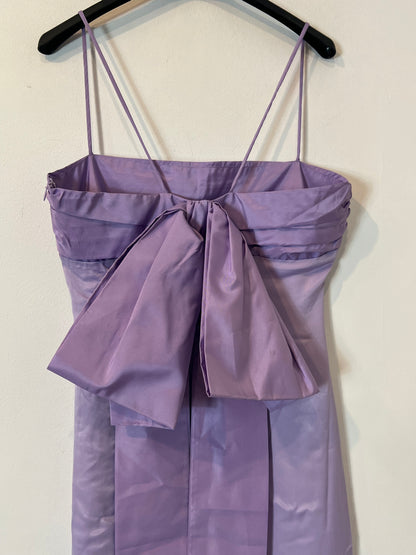 ZARA. Vestido morado doble lazada T.s