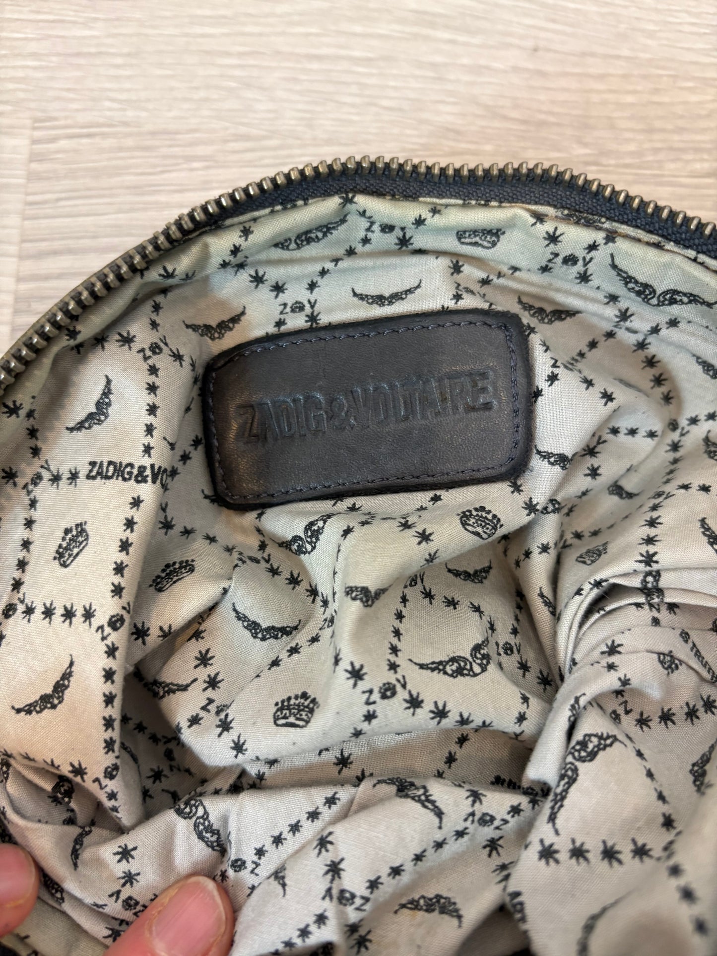 ZADIG&VOLTAIRE. Bolso gris piel doble asa