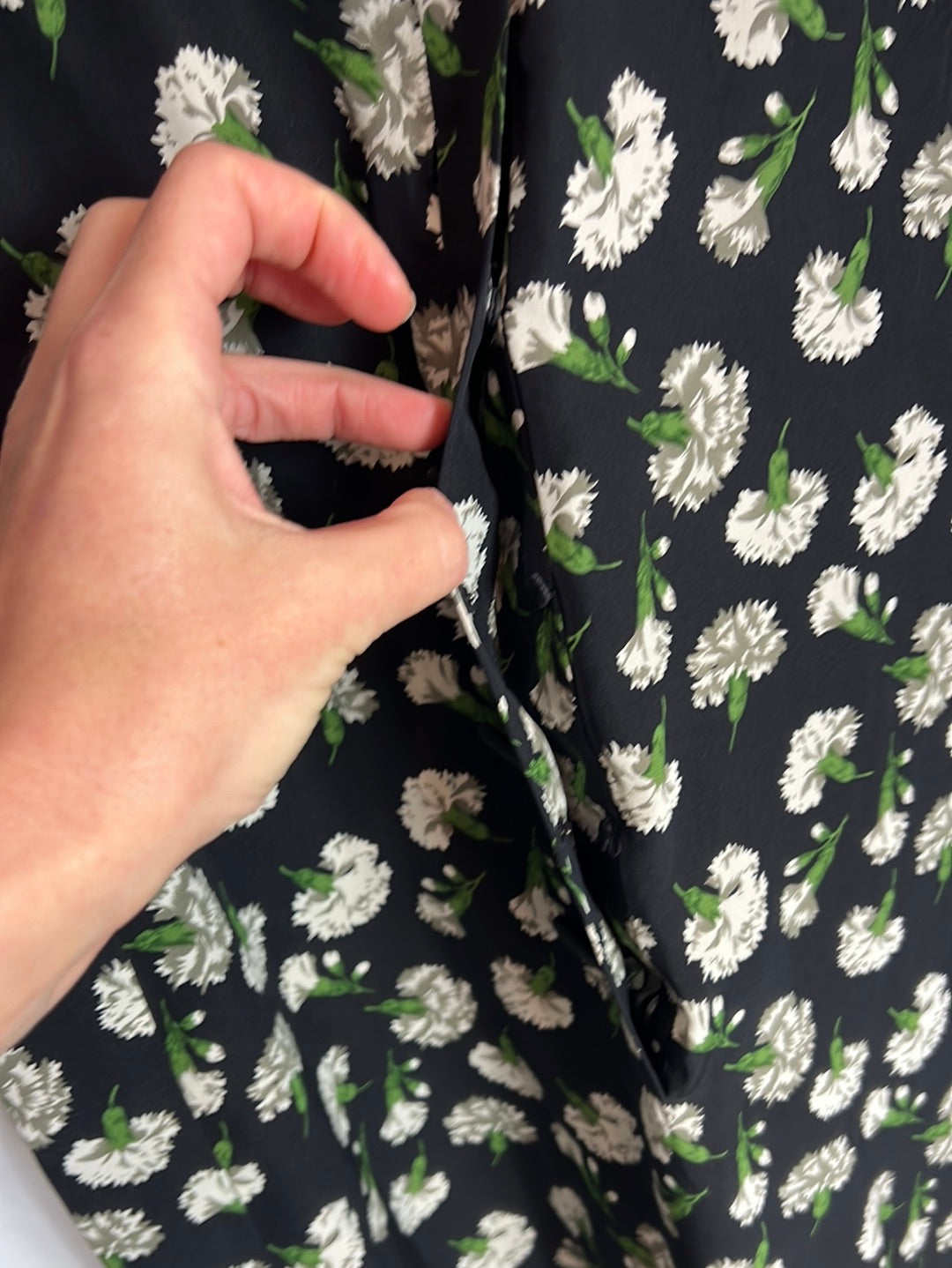 YVESSAINTLAURENT. Vestido midi vintage flores. T 42