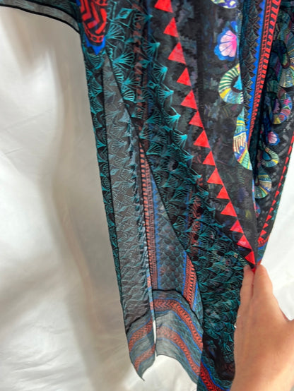 PIN-UP. Kimono largo estampado. T S