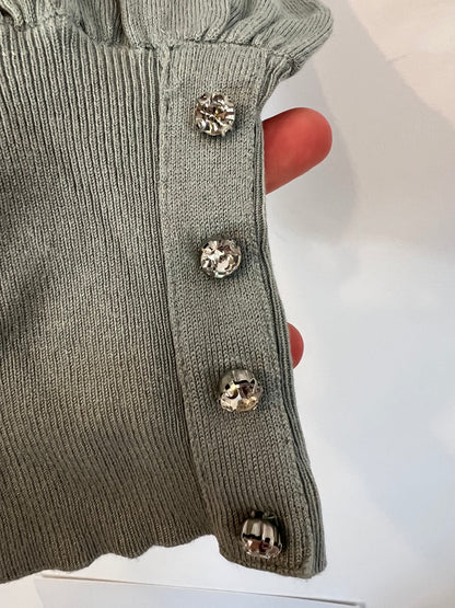 MANGO. Jersey cuello alto azul claro. T L (M)