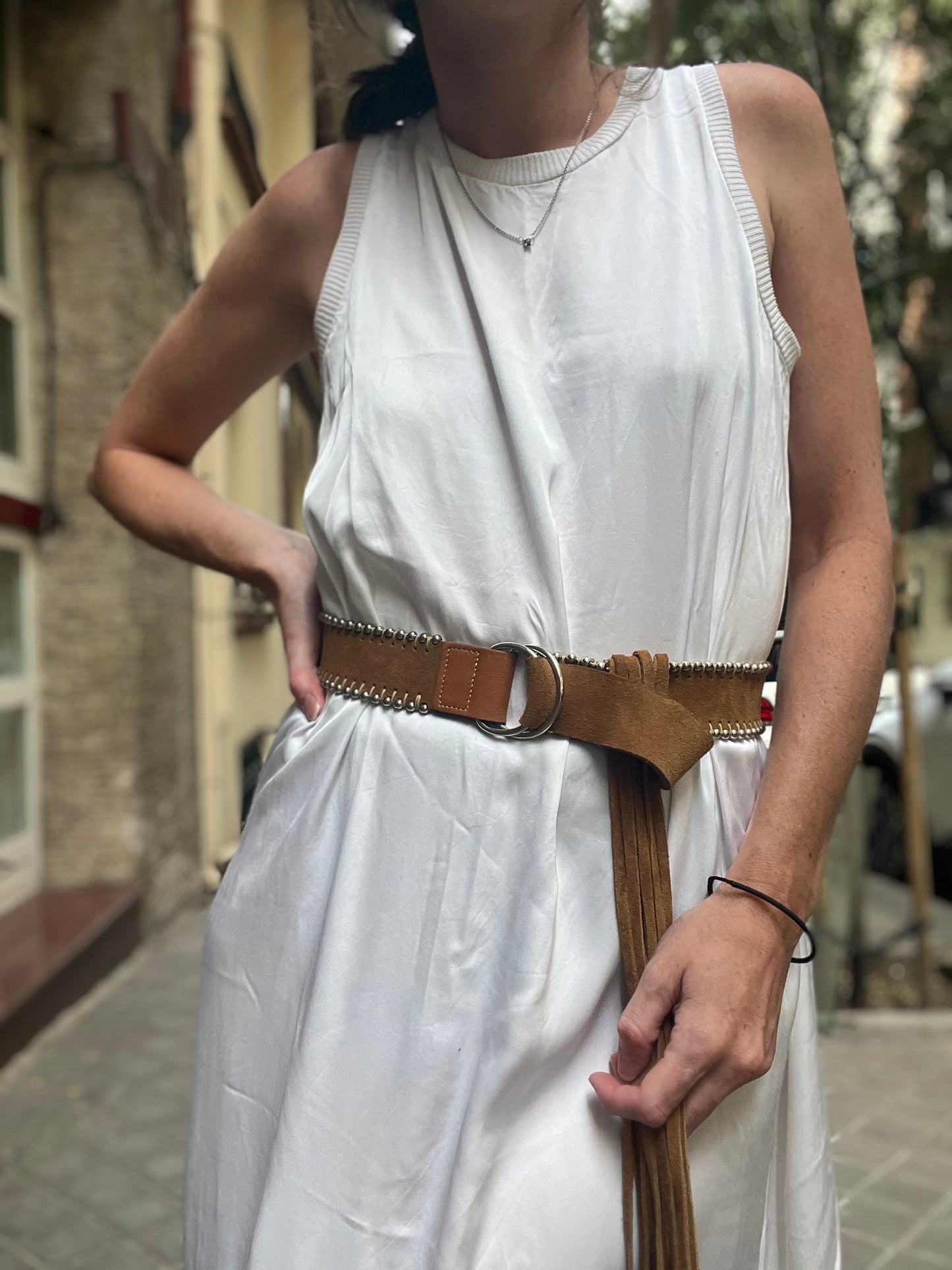 IRO. Fringed leather belt