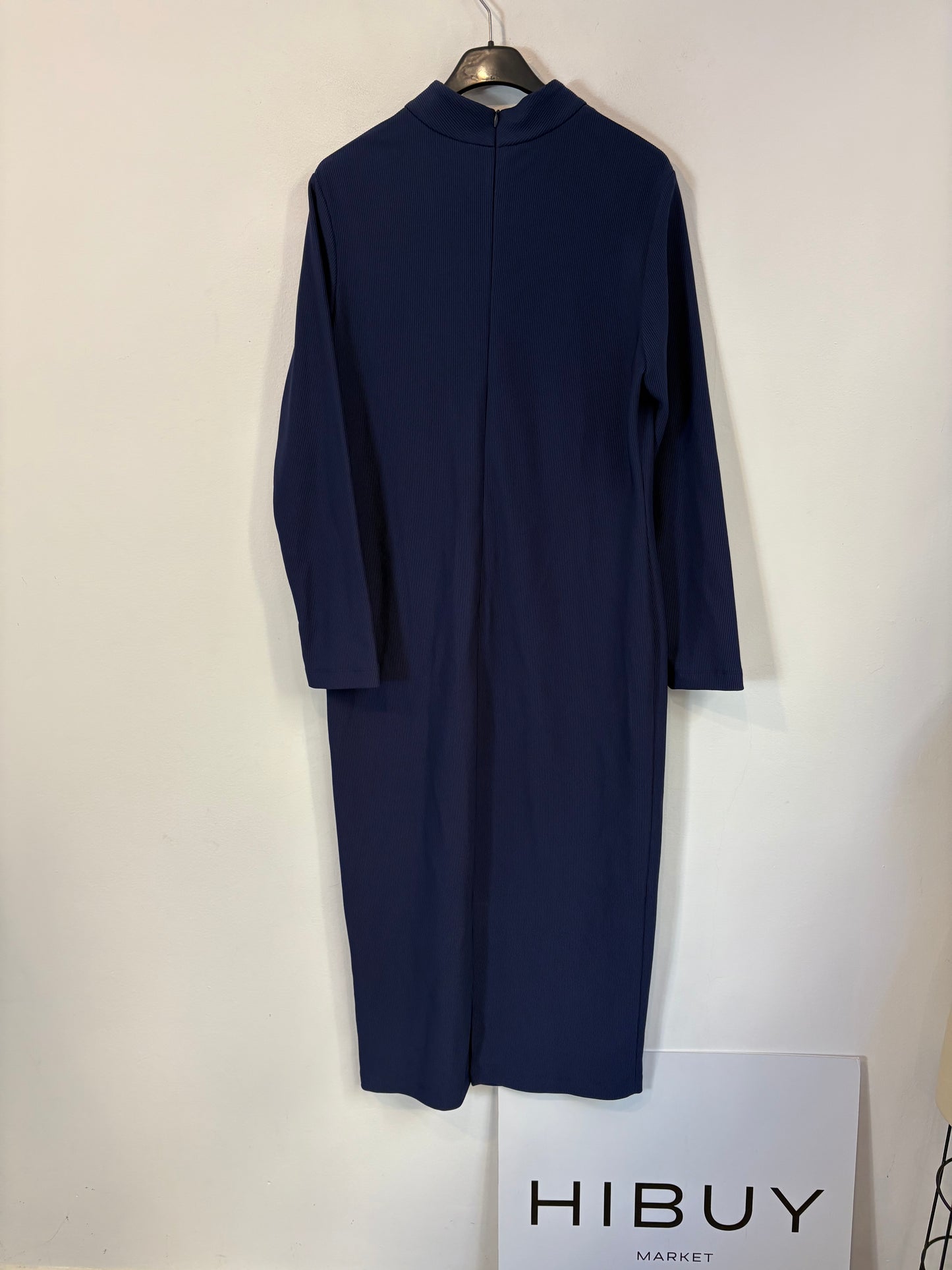 BIMANI. Vestido midi textura azul