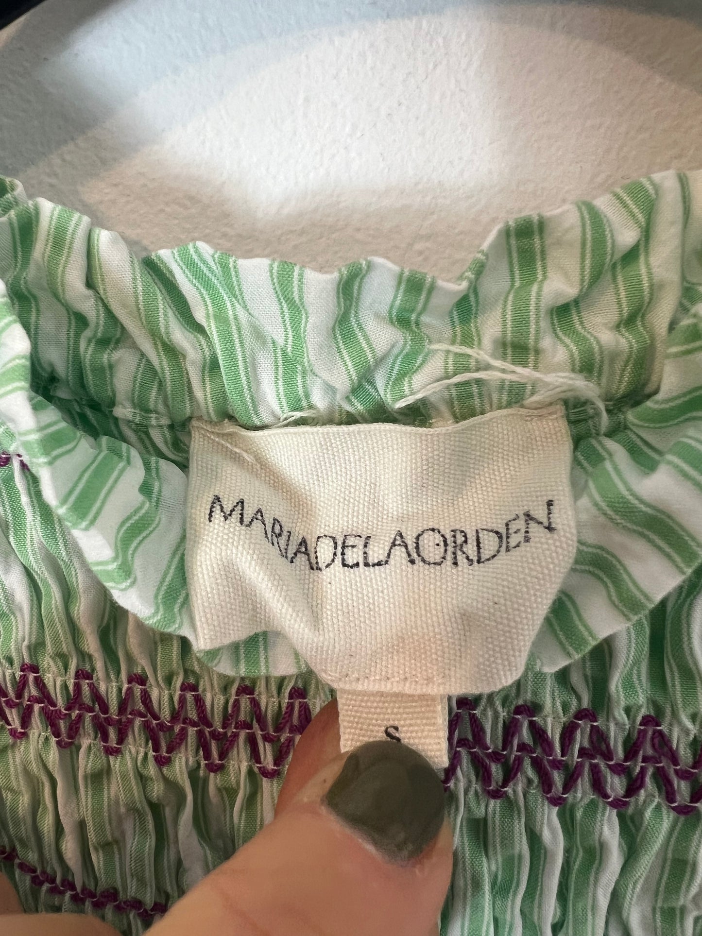 MARIA DE LA ORDEN. Long striped Ts dress