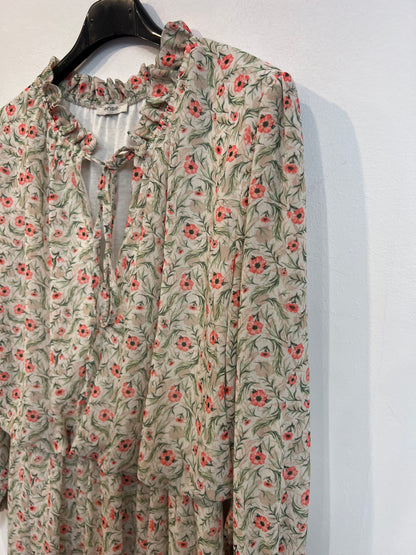 SENSE. Vestido corto vaporoso flores. T S/M