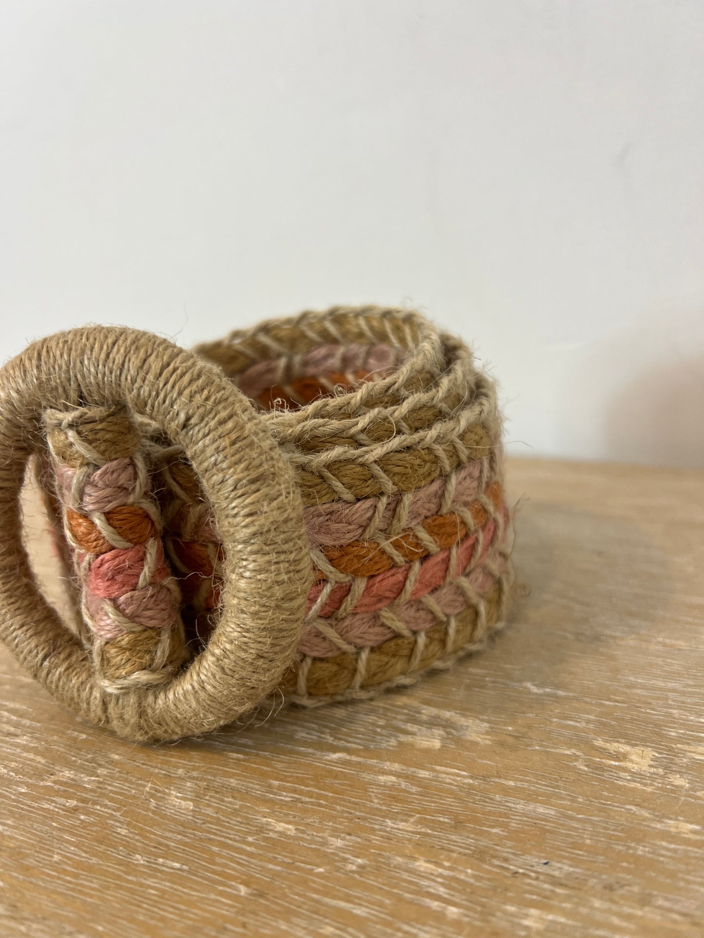 ZARA. Cinturón yute tonos pastel . T 80