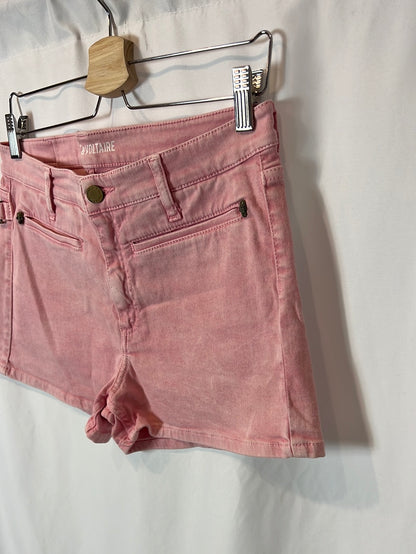 ZADIG&VOLTAIRE. Denim short rosa detalle bolsillos. T 40 (s/m)