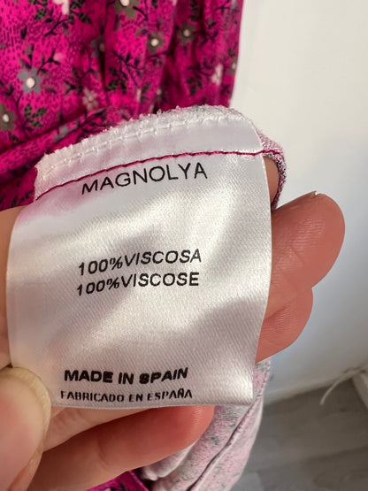 MAGNOLYA. Vestido rosa flores T.1(s)