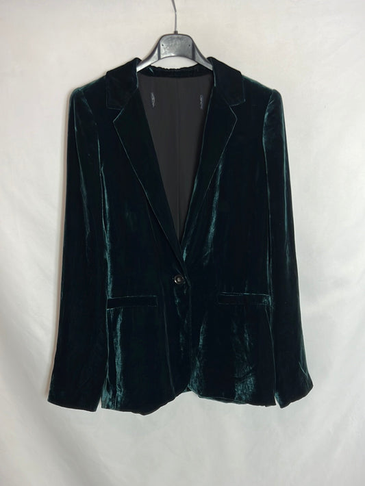 OTRAS. Blazer terciopelo azule petróleo . T S