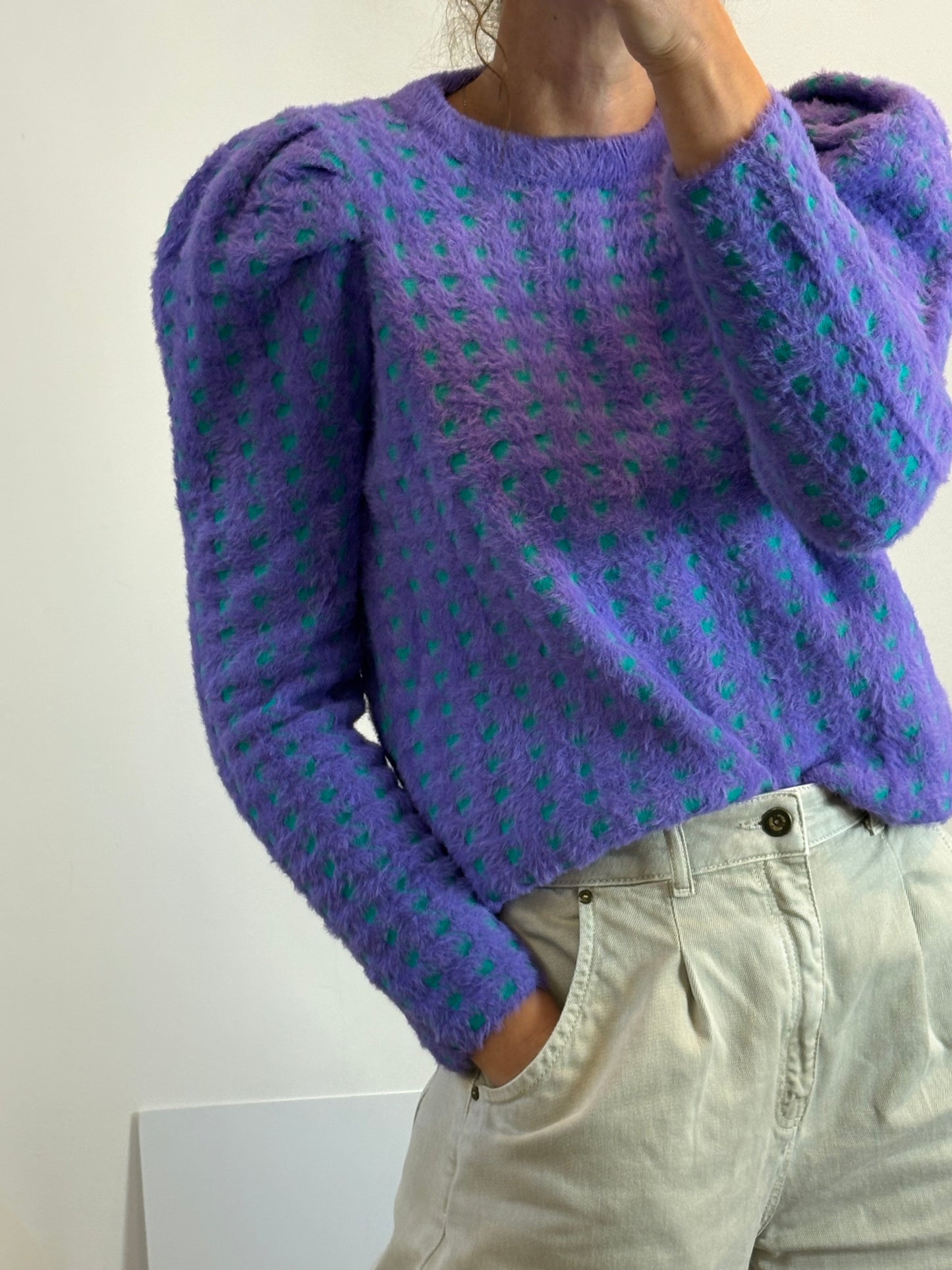 UTERQÜE. Jersey texturas bicolor