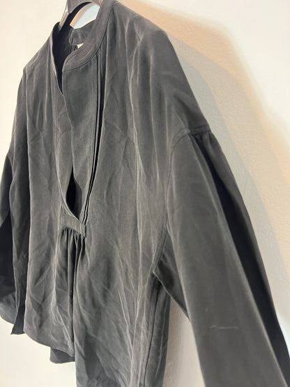 VINCE. Black fluid silk blouse T.xs