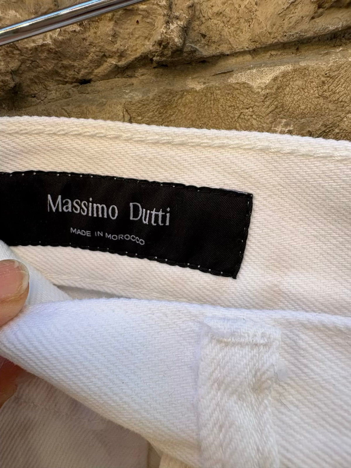 MASSIMO DUTTI. Denim recto blanco