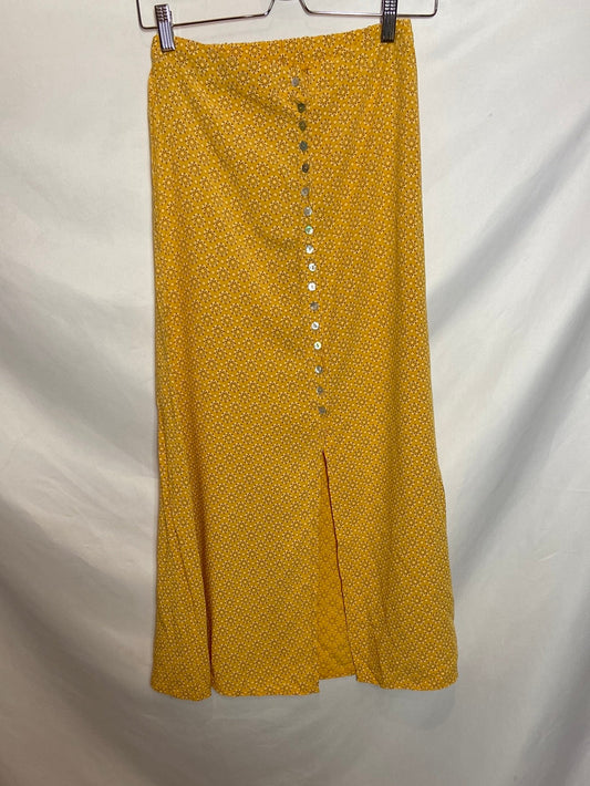 OTHERS. Yellow printed midi skirt TS