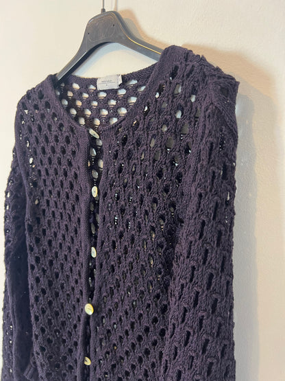 RENATTA&amp;GO. Eggplant crochet jacket. T.S.